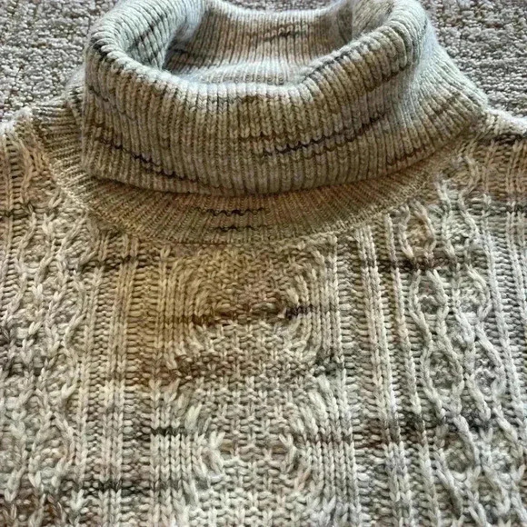 NWT Sanctuary Cozy Mornings Turtleneck Sweater,Neutrals,Gray,Textured,Relaxed XL - Picture 14 of 16